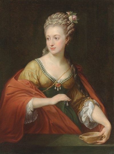 Portret van Alexandra Evtikhievna Demidova 1724-1789 als Cleopatra, vroege jaren 1770 door Pompeo Girolamo Batoni