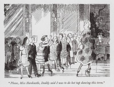 "Alsjeblieft, juffrouw Hardcastle, papa zei dat ik dit semester tapdansen moest doen" door Pont (1908 40)