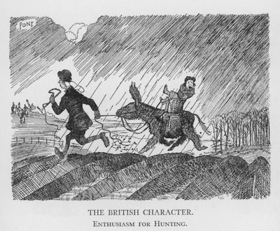 Het Britse Karakter, Enthousiasme voor Jagen door Pont