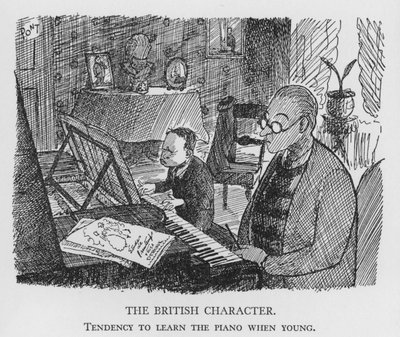 Het Britse karakter, neiging om piano te leren spelen op jonge leeftijd door Pont