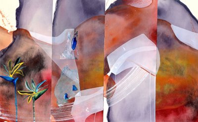 Tropische abstracte bloemen door Poonam Choudhary