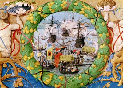 Festival van de Portugese vloot, illustratie uit Lettura Nova door Alem Douro, 1513 door Portuguese School