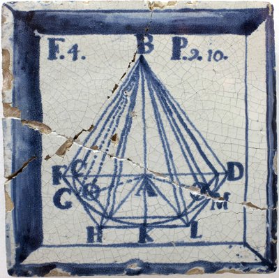 Geometrisch schema van een piramide door Portuguese School