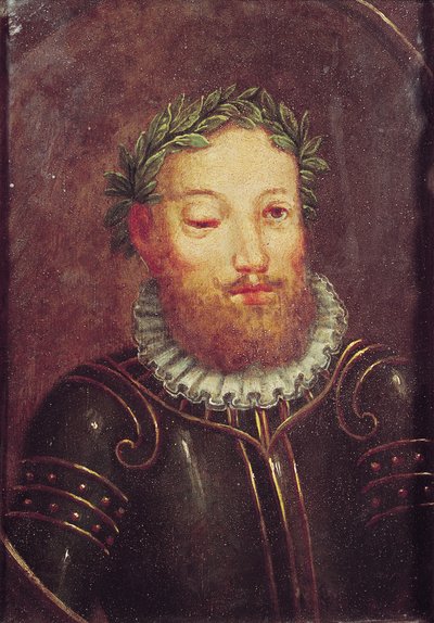 Portret van Luis Vaz de Camoes (ca.1524-80) 16e-17e eeuw door Portuguese School