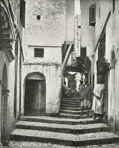 De Rue de la Kasbah, Algiers, Algerije, 1895 door Poulton and Co