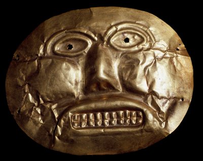 Precolumbiaanse beschaving Calima: gouden begrafenismasker door Pre Columbian Pre Columbian