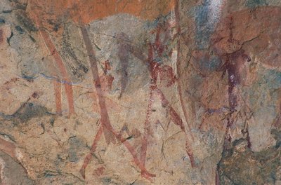 Menselijke figuren (rotsschildering) door Prehistoric Prehistoric