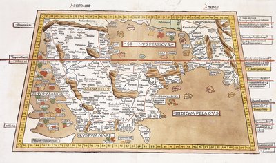 Sexta Asie Tabula, 1541 door Ptolemy
