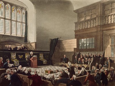 Hof van Exchequer, Westminster Hall, uit 