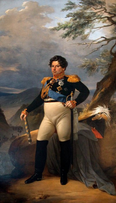 Graaf Ivan Ivanovich Diebitsch-Zabalkansky, in Duitsland geboren Russische soldaat, 19e eeuw door Pyotr Basin
