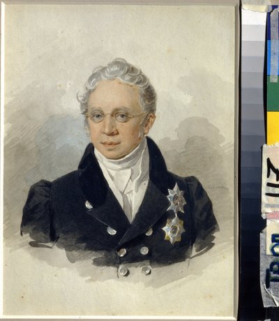 Portret van graaf Charles Robert de Nesselrode door Pyotr Fyodorovich Sokolov