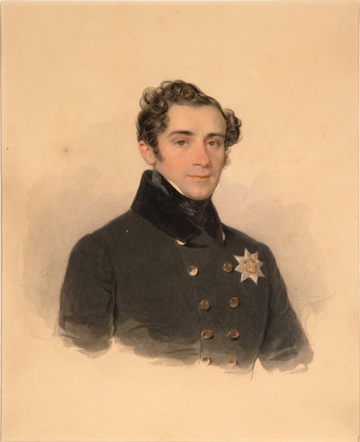 Portret van Prins Alexander Fjodorovitsj Golitsyn door Pyotr Fyodorovich Sokolov