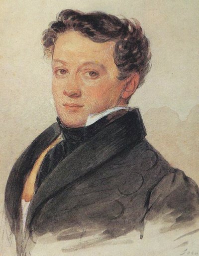 Portret van Sergey Ivanovich Turgenev 1792-1827, 1810s door Pyotr Fyodorovich Sokolov