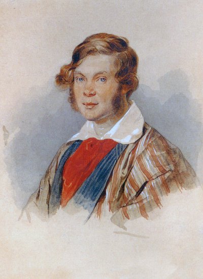 Portret van de Dichter Prins Pyotr A. Vyazemsky 1792-1878, 1830s door Pyotr Fyodorovich Sokolov
