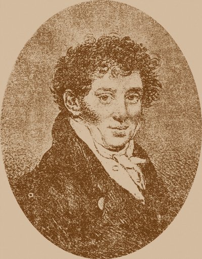 Portret van de componist en gitarist Andrei Osipovich Sychra 1773-1850, 1817 door Pyotr Fyodorovich Sokolov
