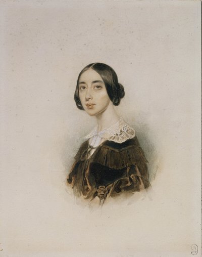 Portret van de zangeres en componiste Michelle Pauline Viardot-García 1821-1910 door Pyotr Fyodorovich Sokolov