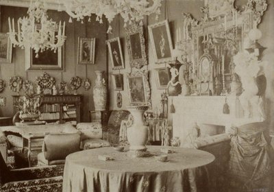 De woonkamer in de datsja van Pyotr Durnovo in Petersburg door Pyotr Pavlovich Durnovo