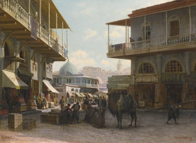 Uitzicht op Tiflis, 1874 door Pjotr ​​​​Petrowitsch Wereschtschagin