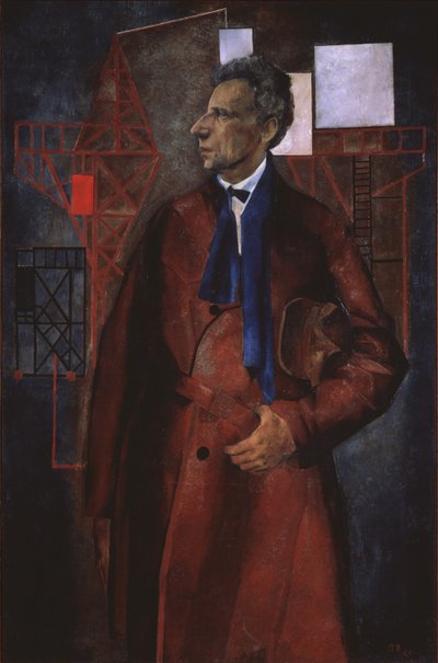 Portret van de toneelproducent Vsevolod Meyerhold 1874-1940, 1925 door Pyotr Vladimirovich Williams