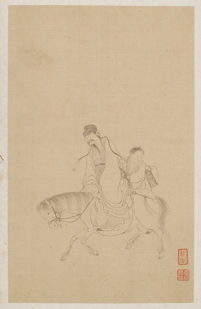 Figuur door Qing Dynasty Chinese School