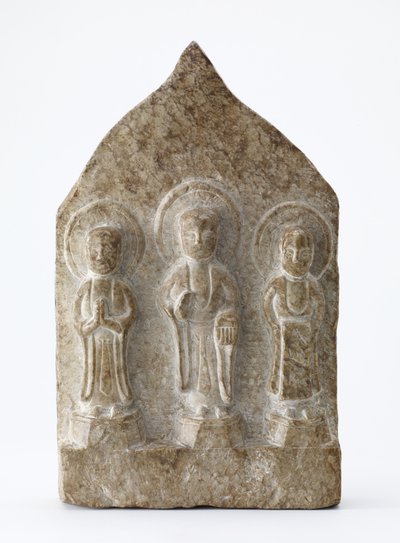 Vervalsing van een kleine boeddhistische tablet door Qing Dynasty Chinese School