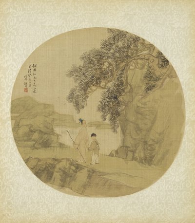 Landschap met Figuren door Qing Dynasty Chinese School