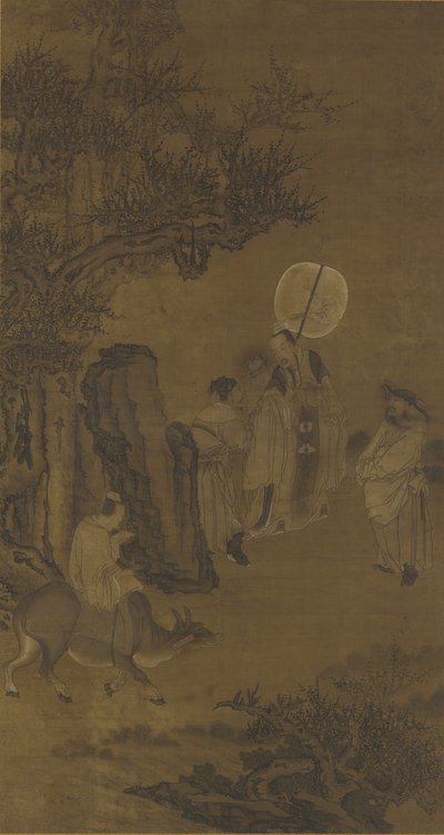 Eerste minister Yang Su en de ijverige jongeling, 17e-18e eeuw door Qing Dynasty Chinese School