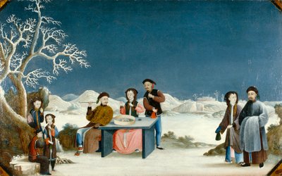 Winterscène met Verre Vesting door Qing Dynasty Chinese School