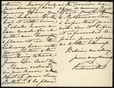 Brief van Koningin Victoria aan Mary Augusta Gordon, Windsor Castle, 16 maart 1885 door Queen Victoria