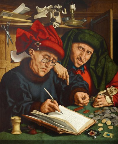 De belastinginners door Quentin Massys or Metsys