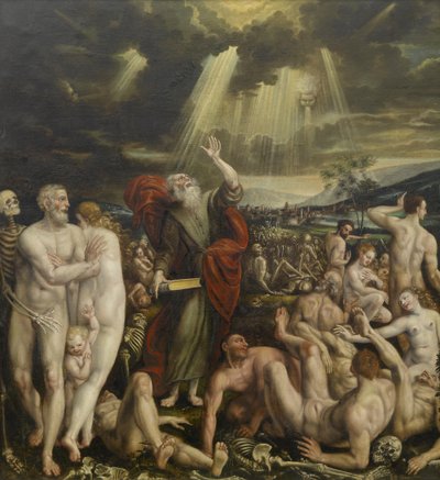 De Visie van de Profeet Ezechiël door Quentin Massys or Metsys