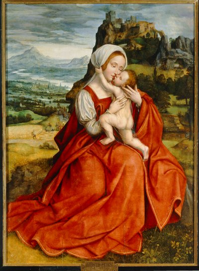 Maria met kind ... door Quentin Metsys