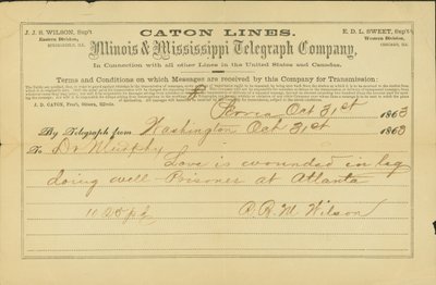 Liefde is gewond in het been en doet het goed - Gevangene in Atlanta. door R. B. M. Wilson