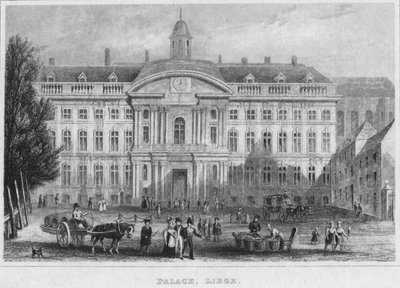 Paleis, Luik, 1850 door R. Brice