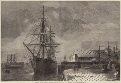 Verwijdering van de stoffelijke resten van Mr Peabody van de Spoorweg naar HMS Monarch in Portsmouth door R. Dudley