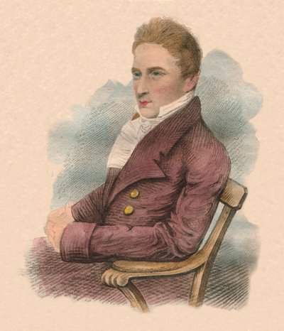 Portret van een man, begin 19e eeuw door R. Page