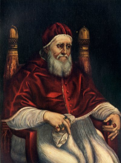 Paus Julius II, ca. 1512, ca. 1912 door Raffaello Sanzio Raphael