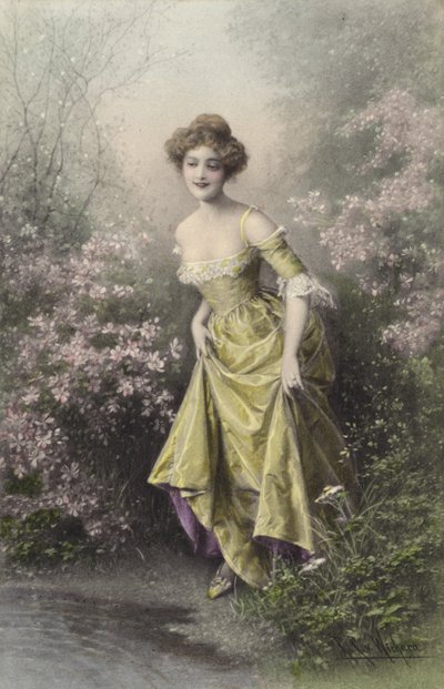 Meisje in geel door Raimund Ritter Von Brennerstein Wichera