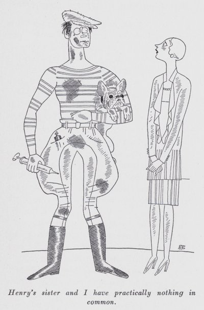 Illustratie voor "But Gentlemen Marry Brunettes" door Anita Loos door Ralph Barton
