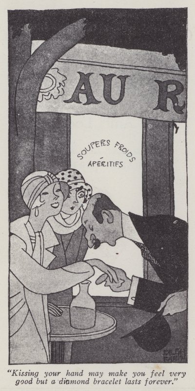 Illustratie voor Gentlemen Prefer Blondes door Anita Loos door Ralph Barton