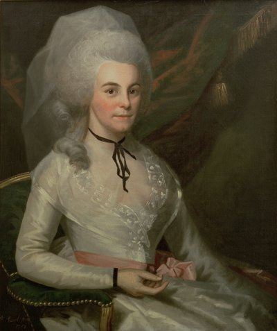 Portret van Elizabeth Schuyler Hamilton, vrouw van Alexander Hamilton (1757-1804) door Ralph Earl or Earle