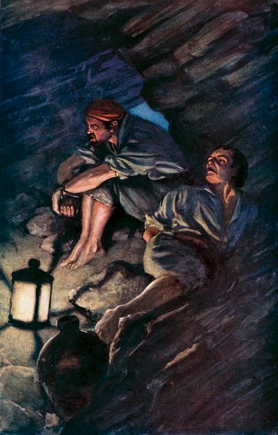Illustratie voor Robinson Crusoe door Daniel Defoe door Ralph Noel Pocock