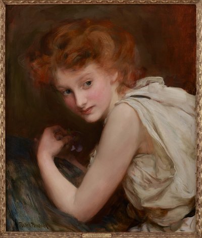 Ethel Brignall (olieverf op doek) door Ralph Peacock