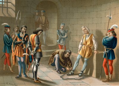 Columbus geketend onder de bevelen van Bobadilla door Ramon Puiggari