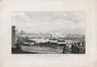 Waterloo Bridge, Londen, opening op 18 juni 1817 door Ramsay Richard Reinagle