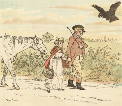 Een Boer Ging Draven op Zijn Grijze Merrie door Randolph Caldecott