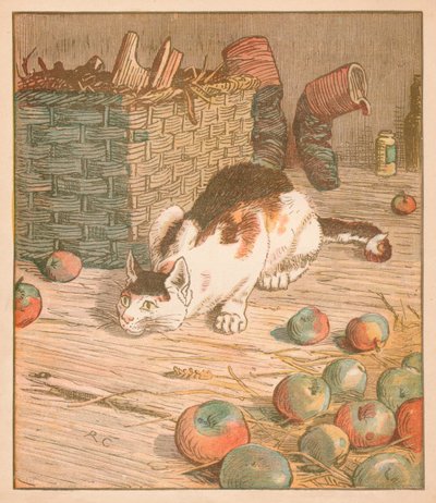 De kat die de rat at die de mout at..., c1878 door Randolph Caldecott