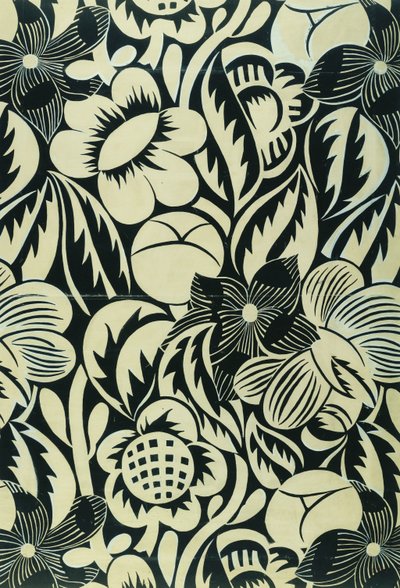 Zwart-witte bloemen; Les Fleurs Noires et Blanches door Raoul Dufy