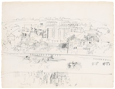 Epsom renbaan door Raoul Dufy