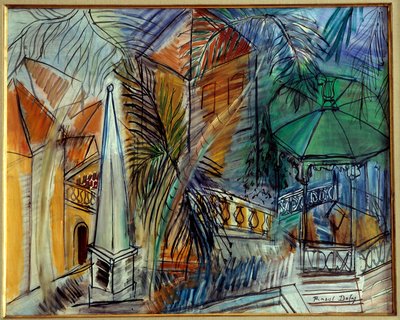 Openbare tuin in Hyeres door Raoul Dufy